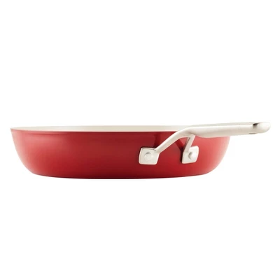 KitchenAid 12.25" Hard Anodized Ceramic Nonstick Frying Pan Empire Red: Lifetime Warranty, Hand Wash, Gas & Electric Compatible 7 KitchenAid 12.25" Hard Anodized Ceramic Nonstick Frying Pan Empire Red: Lifetime Warranty, Hand Wash, Gas & Electric Compatible - Image 5