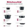 KitchenAid 10pc Hard Anodized Ceramic Nonstick Cookware Set Matte Black: Lifetime Warranty, Hand Wash, Gas Compatible