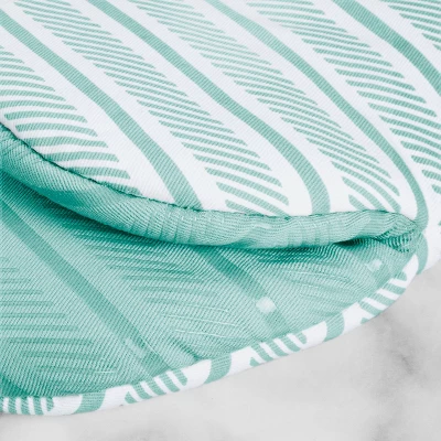 KitchenAid 2pk 5.5''x8" Albany Mini Oven Mitt Mineral Water: Cotton & Polyester, Machine Washable, Striped, Blue 4 KitchenAid 2pk 5.5''x8" Albany Mini Oven Mitt Mineral Water: Cotton & Polyester, Machine Washable, Striped, Blue - Image 2