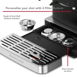 KitchenAid Semi Automatic Espresso Machine With Burr Grinder Cast Iron Black -KitchenAid Shop GUEST c807f382 ae36 4a72 9217 5114dabcdd56