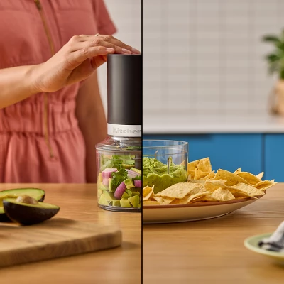 KitchenAid 3.5 Cups Go Cordless Top Down Food Chopper Matte Black Battery Included: 1 Speed, Stainless Steel Blade, 3.5 Cup Capacity 4 KitchenAid 3.5 Cups Go Cordless Top Down Food Chopper Matte Black Battery Included: 1 Speed, Stainless Steel Blade, 3.5 Cup Capacity - Image 2