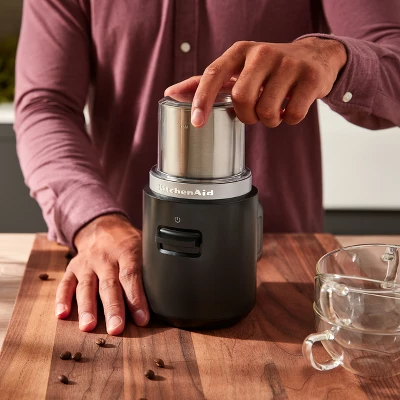 KitchenAid Go Cordless Blade Grinder Battery Included KBGR111: Stainless Steel, Dishwasher-Safe, Coffee & Spice Grinder 5 KitchenAid Go Cordless Blade Grinder Battery Included KBGR111: Stainless Steel, Dishwasher-Safe, Coffee & Spice Grinder - Image 3