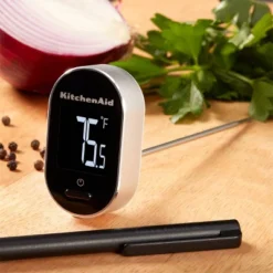 KitchenAid Pivoting Display Digital Instant-Read Kitchen Thermometer: Meat & Food Thermometer, Black, -4 To 482°F Range