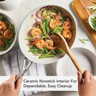 KitchenAid Hard Anodized 10" Nonstick Ceramic Frying Pan - Blue Velvet: Ceramic Skillet, Stainless Steel Handle 4 KitchenAid Hard Anodized 10" Nonstick Ceramic Frying Pan - Blue Velvet: Ceramic Skillet, Stainless Steel Handle - Image 2