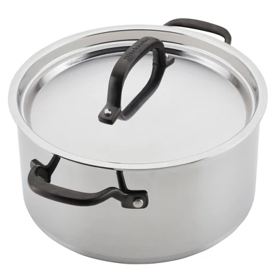 KitchenAid 6qt 5-Ply Clad Stainless Steel Induction Stockpot With Lid Silver 7 KitchenAid 6qt 5-Ply Clad Stainless Steel Induction Stockpot With Lid Silver - Image 5