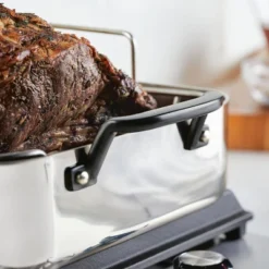 KitchenAid Stainless Steel 5-Ply Clad 15"x11.5" Roasting Pan With Stainless Steel Rack -KitchenAid Shop GUEST e567bd2b 12d0 4967 ae5f 6e4c90b95ef6