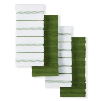 KITCHENAID Albany Kitchen Towel 4-Pack Set, Matcha Green/White, 16"x26" 6 KITCHENAID Albany Kitchen Towel 4-Pack Set, Matcha Green/White, 16"x26" - Image 4