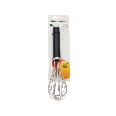 KitchenAid Stainless Steel Utility Whisk: Metal Wire Whisk, Kitchen Tools, Dishwasher-Safe, Black, 10.75" Length 3 KitchenAid Stainless Steel Utility Whisk: Metal Wire Whisk, Kitchen Tools, Dishwasher-Safe, Black, 10.75" Length