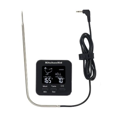KitchenAid Programmable Wired Probe Kitchen Thermometer & Timer: Digital Food & Meat Thermometer, Black, -4 To 482°F 11 KitchenAid Programmable Wired Probe Kitchen Thermometer & Timer: Digital Food & Meat Thermometer, Black, -4 To 482°F - Image 9