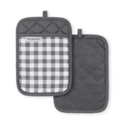 KitchenAid Gingham Pot Holder 2-Pack Set, Charcoal Grey, 7"x10" 7 KitchenAid Gingham Pot Holder 2-Pack Set, Charcoal Grey, 7"x10" -KitchenAid Shop GUEST f5b99371 77c3 46b9 a56b e6d4c26531e2
