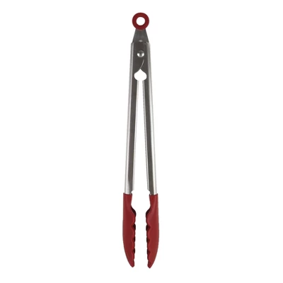 KitchenAid Stainless Steel With Silicone Tipped Tongs Red: Cooking Tongs, Locking Mechanism, Dishwasher-Safe 5 KitchenAid Stainless Steel With Silicone Tipped Tongs Red: Cooking Tongs, Locking Mechanism, Dishwasher-Safe - Image 3