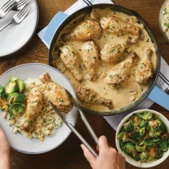 KitchenAid 12" Enameled Cast Iron Induction Skillet With Helper Handle And Pour Spouts Blue Velvet -KitchenAid Shop GUEST fc7dedfa 00a4 4938 9fe1 c38eb1d596f4